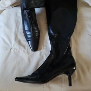 Black knee high boots